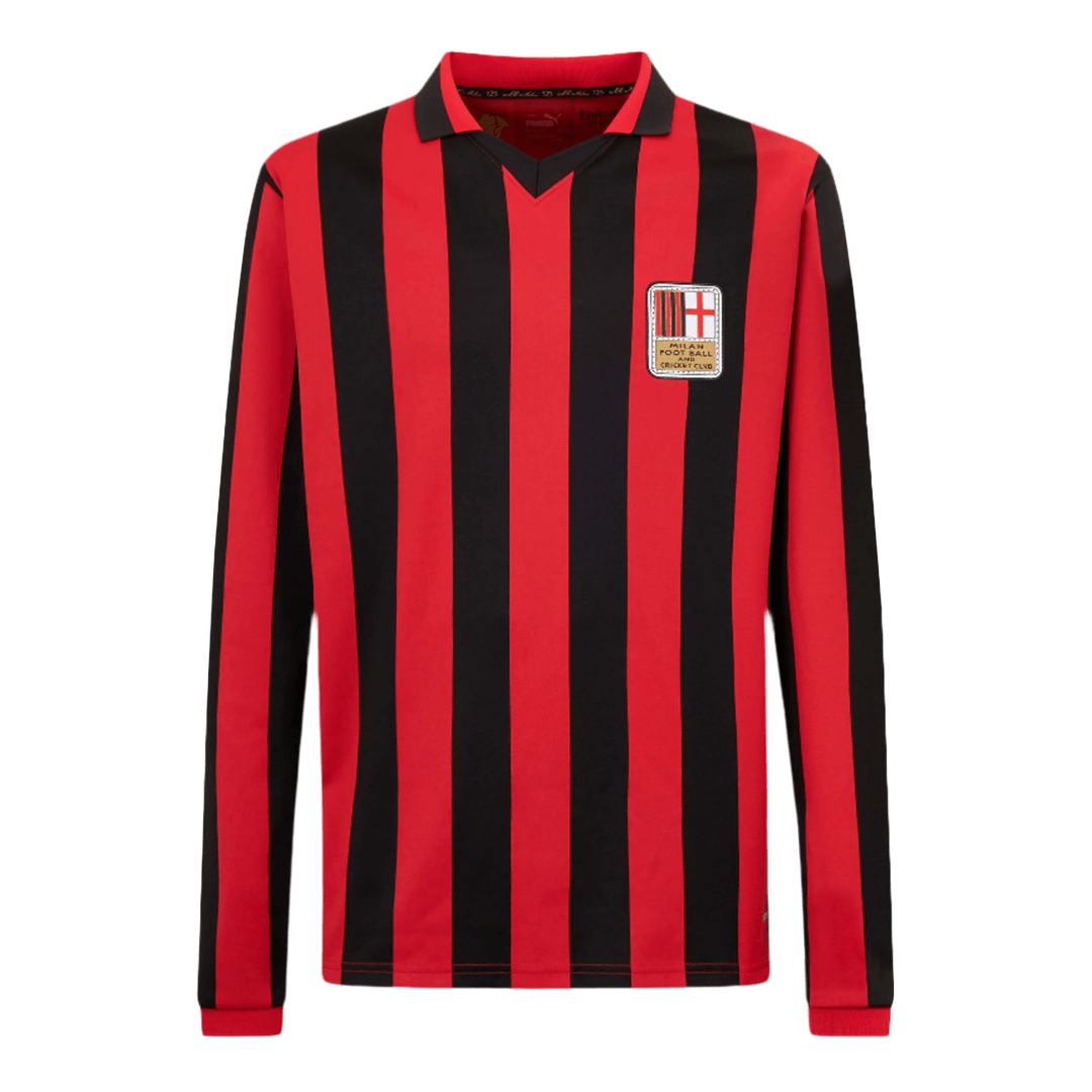 AC Milan Long Sleeve Soccer Jersey - 125th Anniversary - Soccerdeal