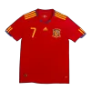 Retro DAVID VILLA #7 2010 Spain Home Soccer Jersey - Soccerdeal