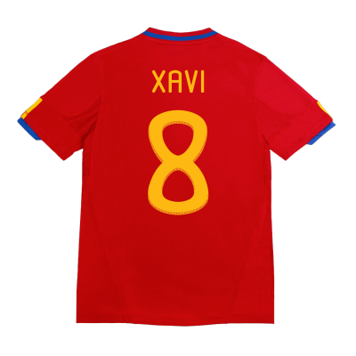 Retro XAVI #8 2010 Spain Home Soccer Jersey - Soccerdeal