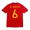 Retro A. INIESTA #6 2010 Spain Home Soccer Jersey - Soccerdeal