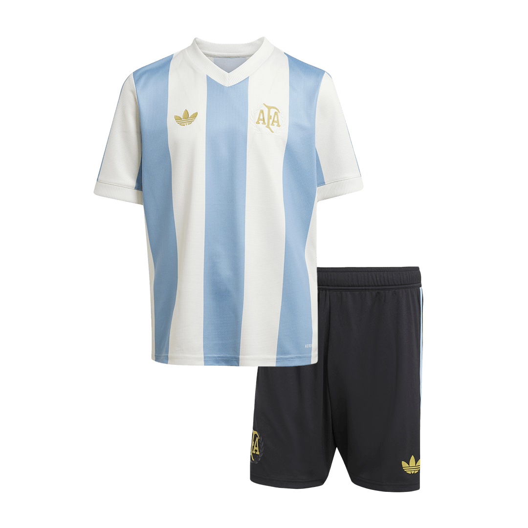 Kid's Argentina Soccer Jersey Kit(Jersey+Shorts) - 50th Anniversary - Soccerdeal