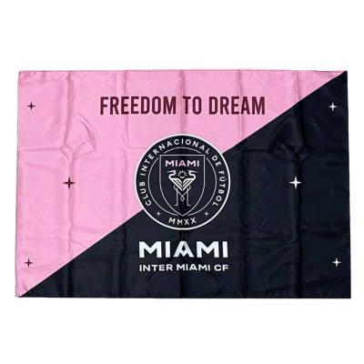 Inter Miami CF Soccer Flag Pink&Black - Soccerdeal