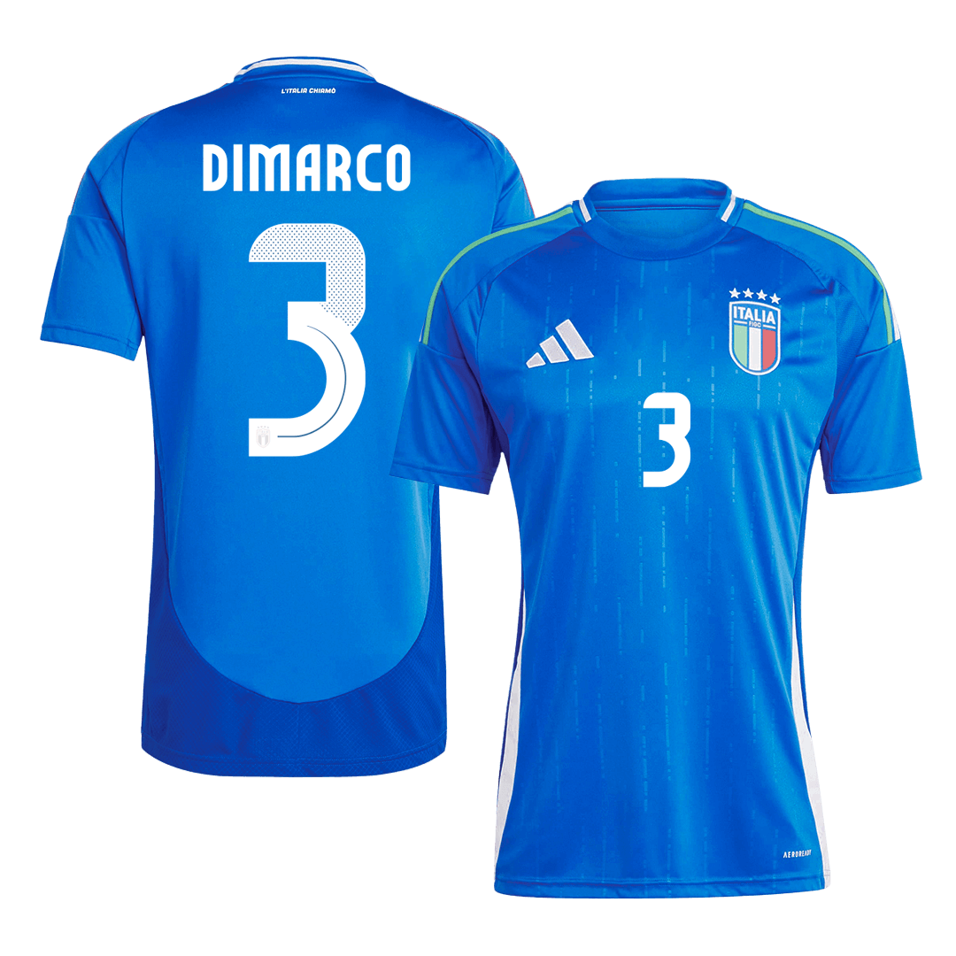 DIMARCO #3 Italy Home Soccer Jersey Euro - Soccerdeal