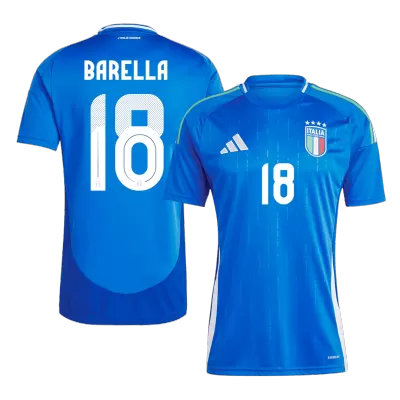 BARELLA #18 Italy Home Soccer Jersey Euro 2024 - Soccerdeal