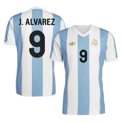 J.ALVAREZ #9 Argentina Soccer Jersey 2024- 50th Anniversary - Soccerdeal