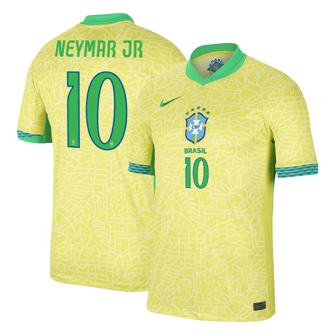 NEYMAR JR #10 Brazil Home Soccer Jersey - Soccerdeal