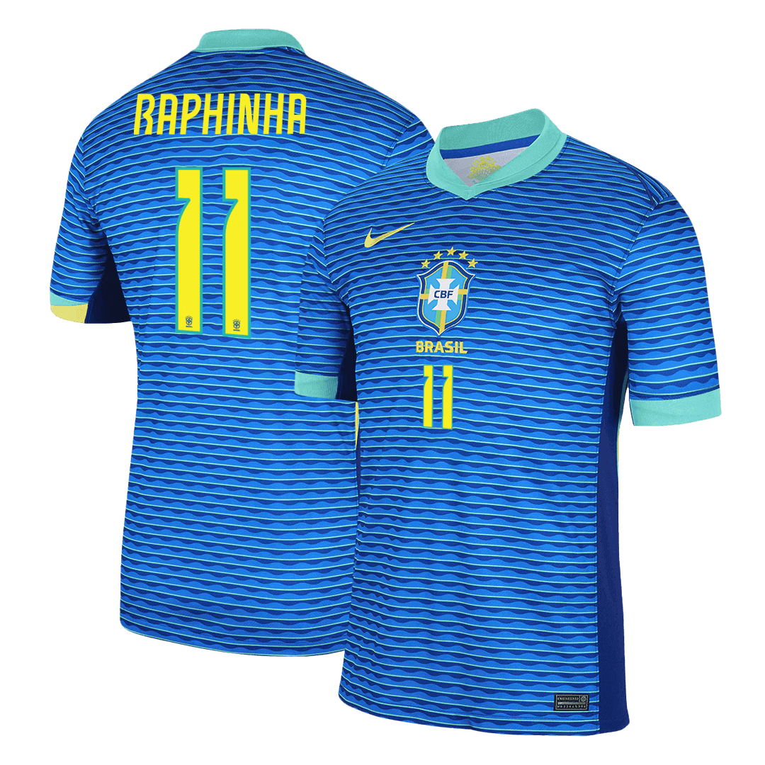 RAPHINHA #11 Brazil Away Soccer Jersey Copa America - Soccerdeal