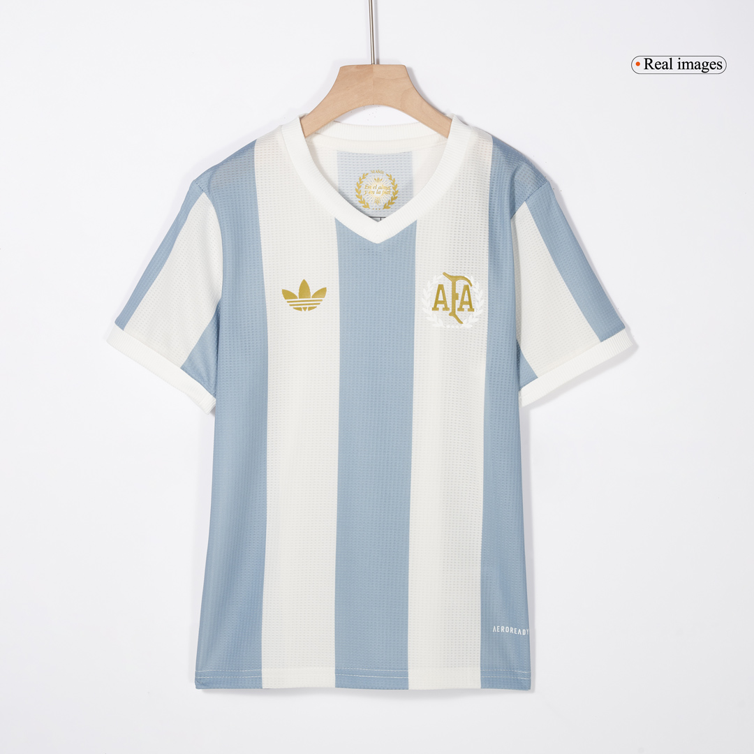 Kid's Argentina Soccer Jersey Kit(Jersey+Shorts) - 50th Anniversary - Soccerdeal