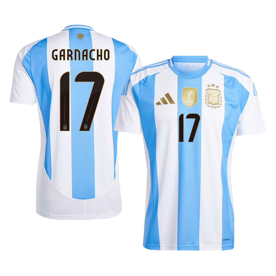 GARNACHO #17 Argentina Home Soccer Jersey - Soccerdeal