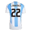 L.MARTÍNEZ #22 Argentina Home Soccer Jersey 2024 - Soccerdeal