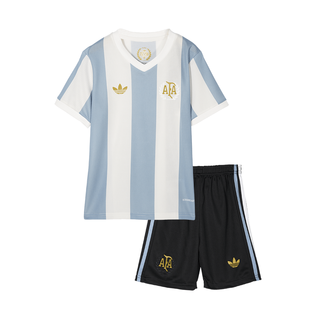 Kid's Argentina Soccer Jersey Kit(Jersey+Shorts) - 50th Anniversary - Soccerdeal