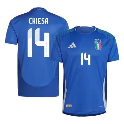 Authentic CHIESA #14 Italy Home Soccer Jersey Euro 2024 - Soccerdeal