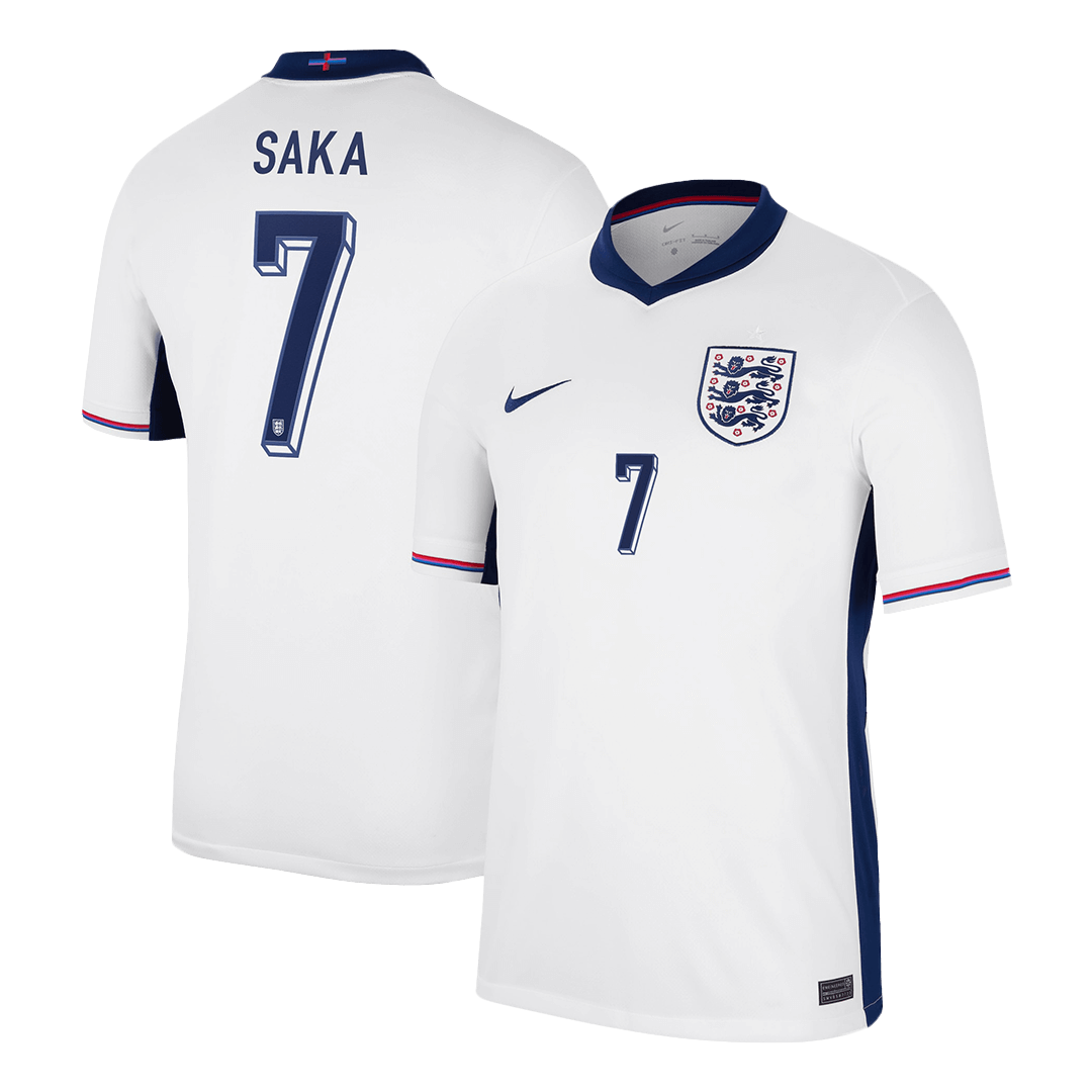 SAKA #7 England Home Soccer Jersey Euro - Soccerdeal