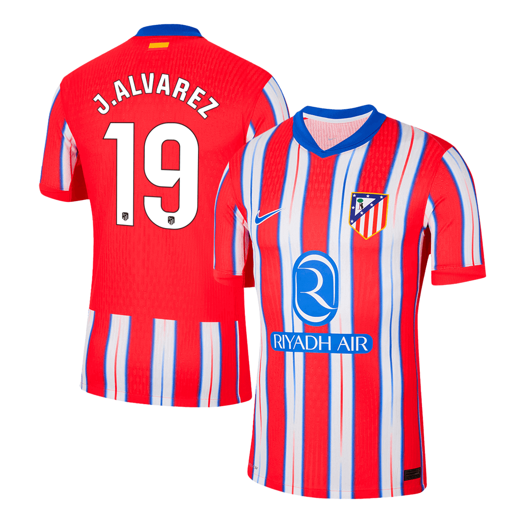 J.ALVAREZ #19 Atletico Madrid Home Soccer Jersey Player Version - Soccerdeal