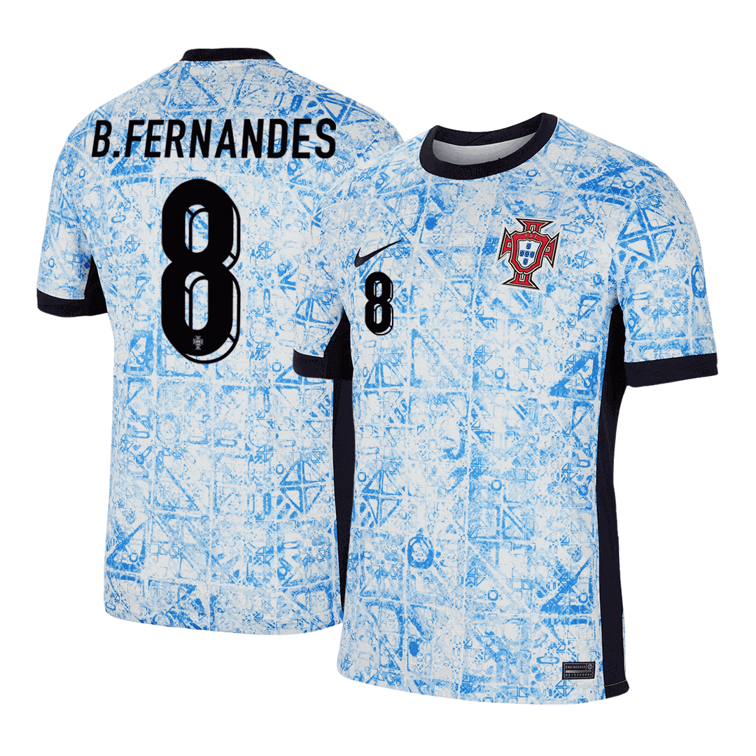 B.FERNANDES #8 Portugal Away Soccer Jersey Euro - Soccerdeal