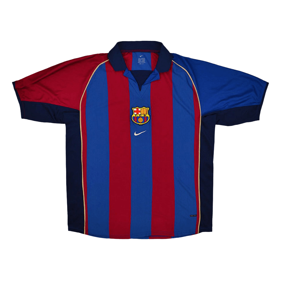 Retro XAVI #6 2001/02 Barcelona Home Soccer Jersey - Soccerdeal