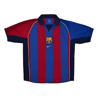 Retro 2001/02 Barcelona Home Soccer Jersey - Soccerdeal