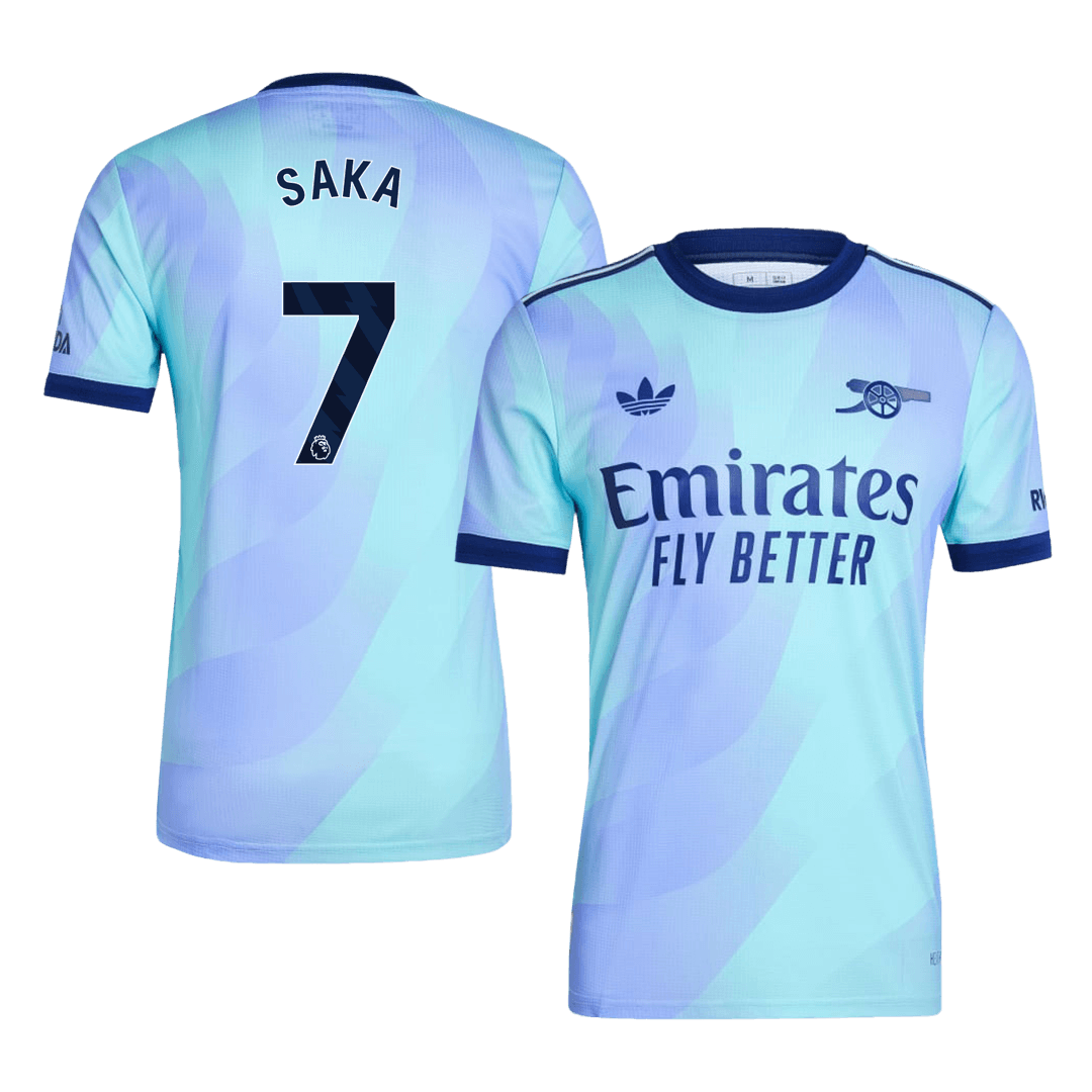 SAKA #7 Arsenal Third Away Soccer Jersey Player Version - Soccerdeal