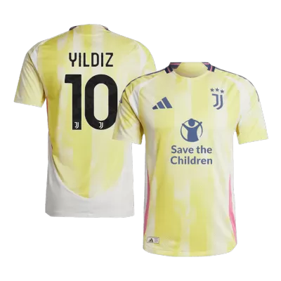 Authentic YILDIZ #10 Juventus Away Soccer Jersey 2024/25 - Save The Children Sponsor - Soccerdeal