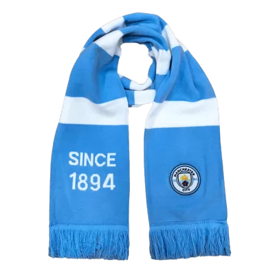 Manchester City Soccer knitting Scarf Blue&White - Soccerdeal