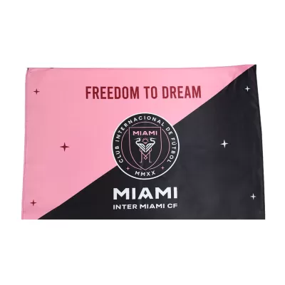 Inter Miami CF Soccer Flag Pink&Black - Soccerdeal