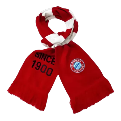 Bayern Munich Soccer knitting Scarf Red&White - Soccerdeal