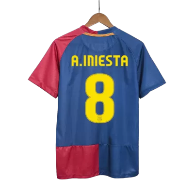 Retro A.INIESTA #8 2008/09 Barcelona Home Soccer Jersey - Soccerdeal