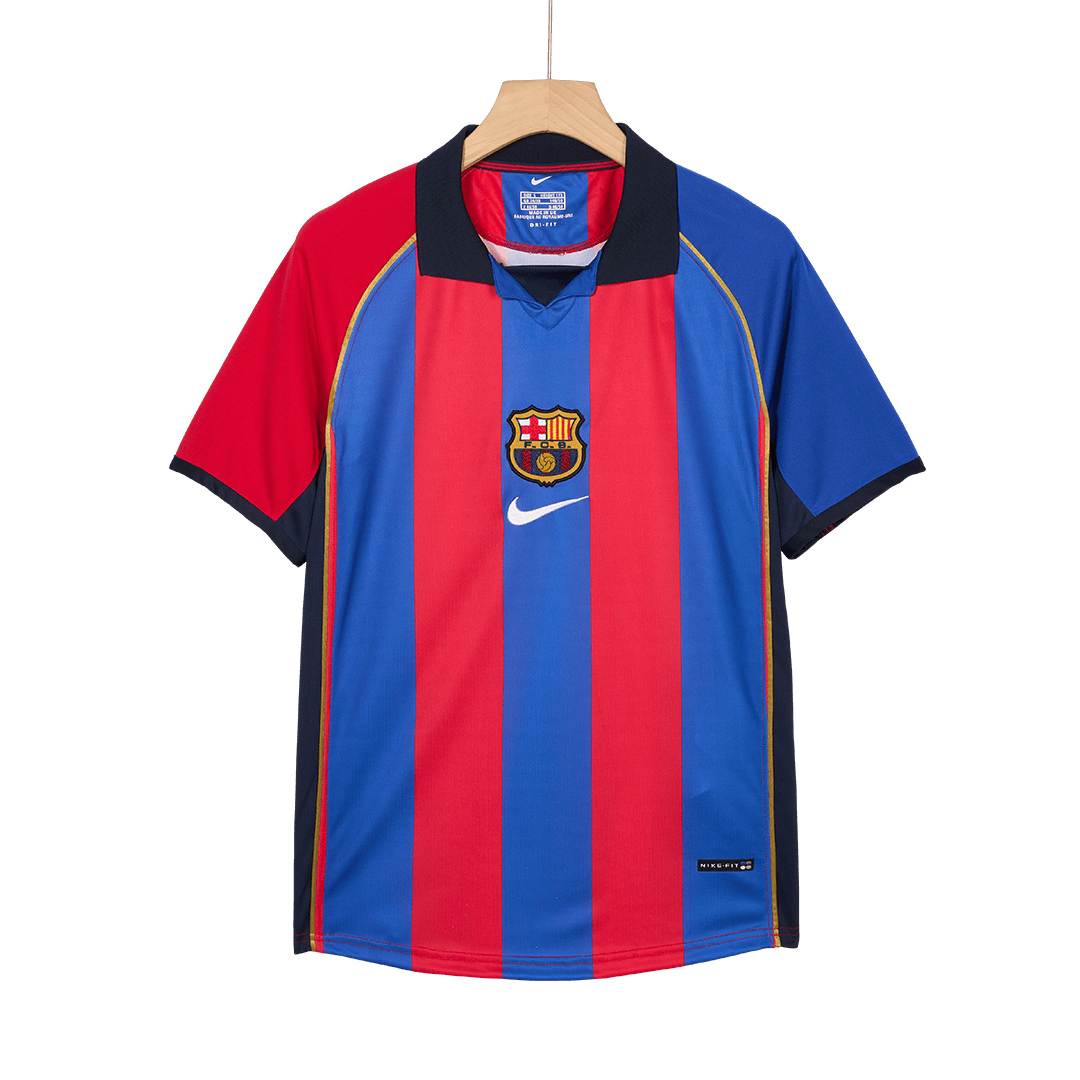 Retro RIVALDO #10 2001/02 Barcelona Home Soccer Jersey - Soccerdeal