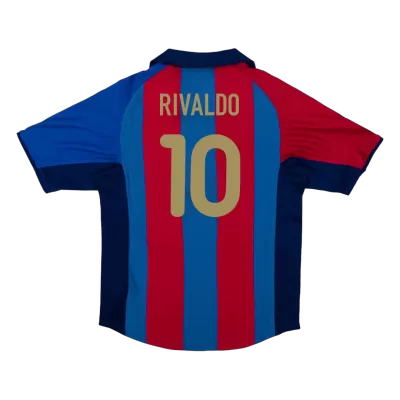 Retro RIVALDO #10 2001/02 Barcelona Home Soccer Jersey - Soccerdeal