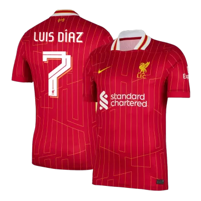 LUIS DÍAZ #7 Liverpool Home Soccer Jersey 2024/25 - UCL - Soccerdeal