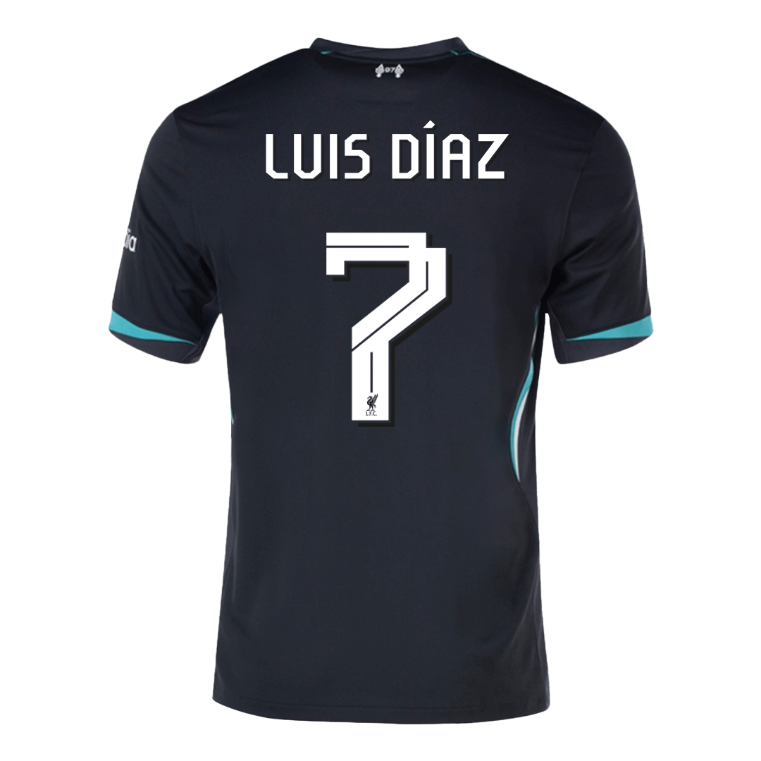 LUIS DÍAZ #7 Liverpool Away Soccer Jersey -UCL - Soccerdeal