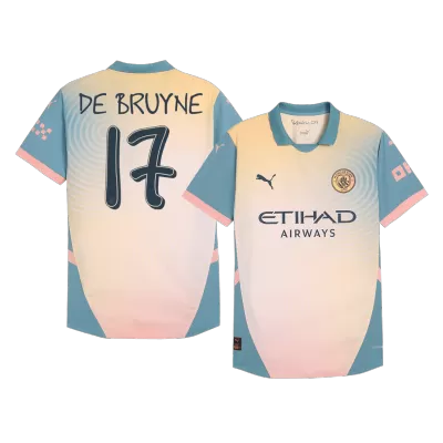 Authentic DE BRUYNE #17 Manchester City Fourth Away Soccer Jersey 2024/25 - Definitely City - Soccerdeal