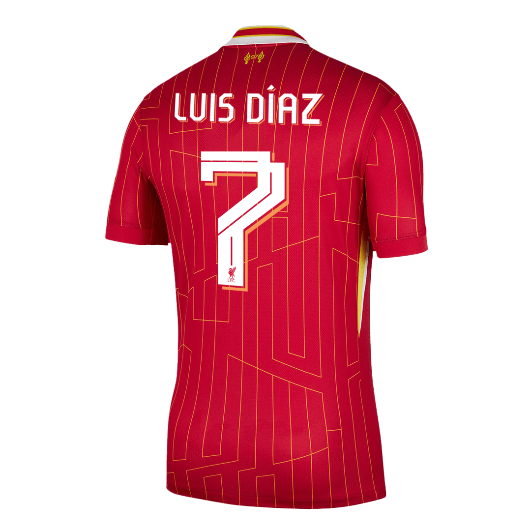 LUIS DÍAZ #7 Liverpool Home Soccer Jersey -UCL - Soccerdeal