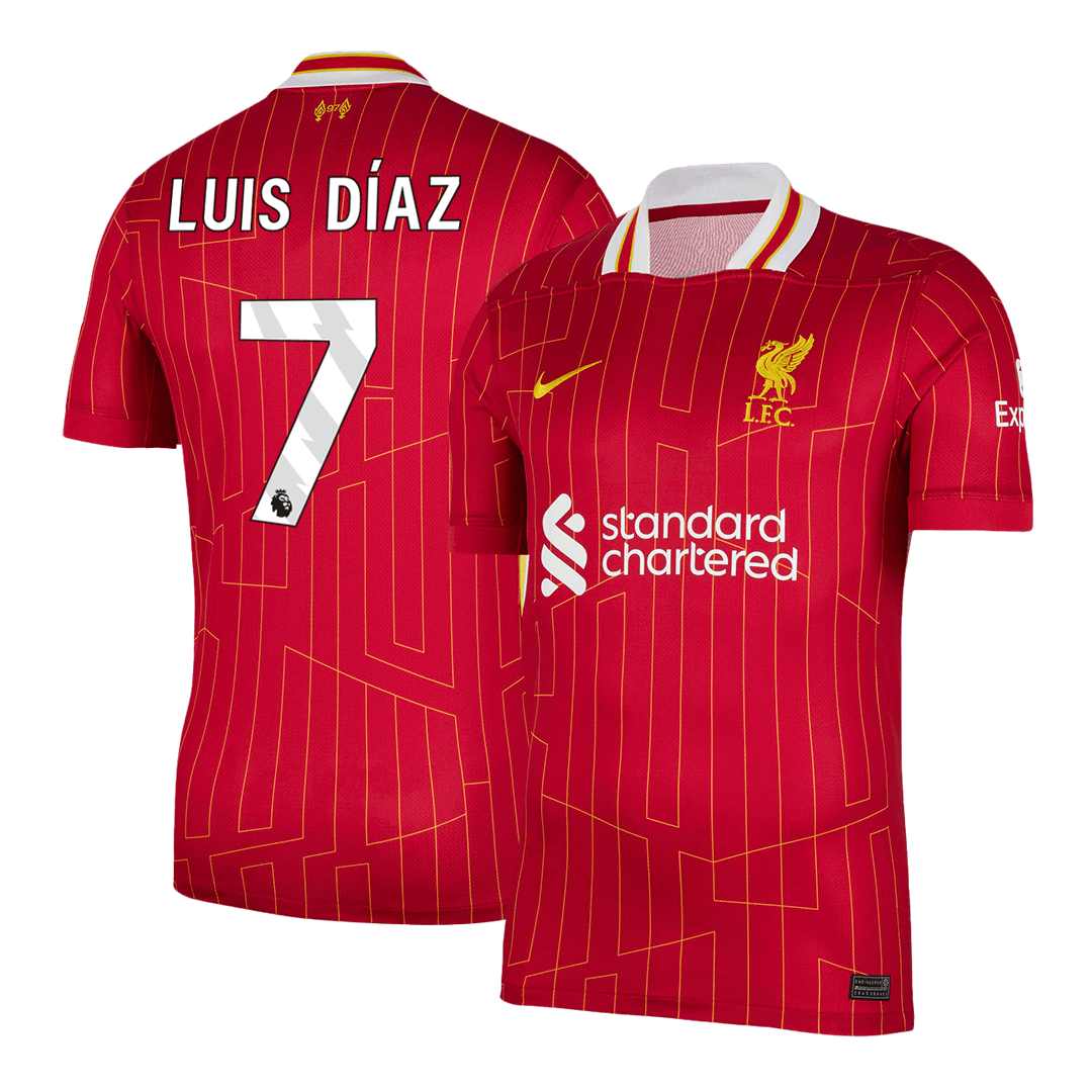 LUIS DÍAZ #7 Liverpool Home Soccer Jersey - Soccerdeal