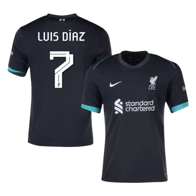 LUIS DÍAZ #7 Liverpool Away Soccer Jersey 2024/25 - UCL - Soccerdeal