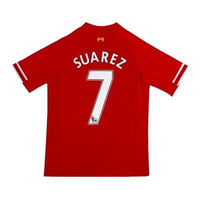 Retro SUAREZ #7 2013/14 Liverpool Home Soccer Jersey - Soccerdeal