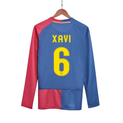 Retro XAVI #6 2008/09 Barcelona Home Long Sleeve Soccer Jersey - Soccerdeal