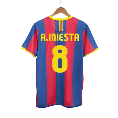 Retro A.INIESTA #8 2010/11 Barcelona Home Soccer Jersey - Soccerdeal