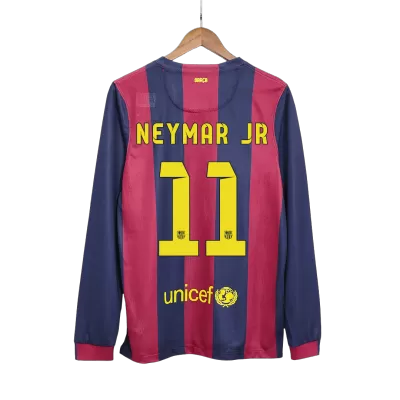 Retro NEYMAR JR #11 2014/15 Barcelona Home Long Sleeve Soccer Jersey - Soccerdeal