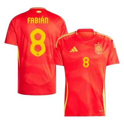 FABIÁN #8 Spain Home Soccer Jersey Euro 2024 - Soccerdeal