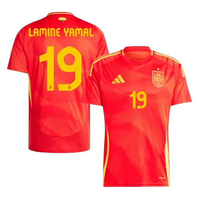 LAMINE YAMAL #19 Spain Home Soccer Jersey Euro 2024 - Soccerdeal