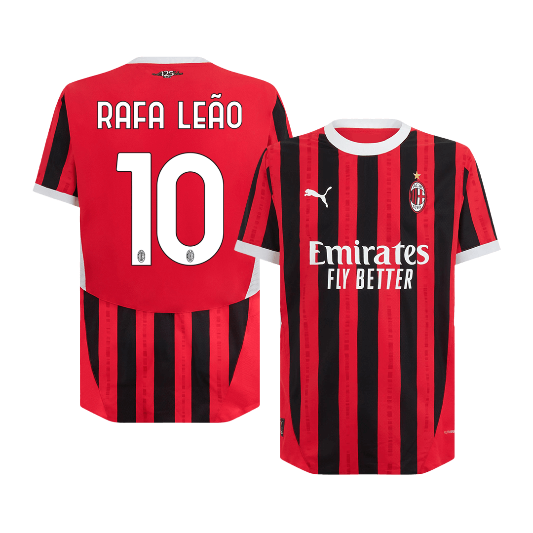 Authentic RAFA LEÃO #10 AC Milan Home Soccer Jersey - Soccerdeal