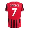 Authentic GIMENEZ #7 AC Milan Home Soccer Jersey 2024/25 - Soccerdeal