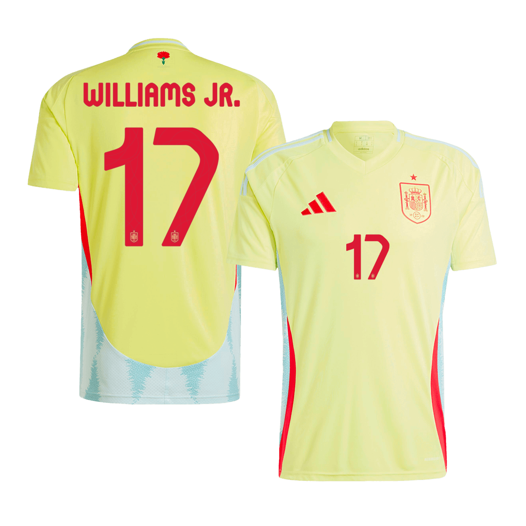 WILLIAMS JR. #17 Spain Away Soccer Jersey Euro - Soccerdeal
