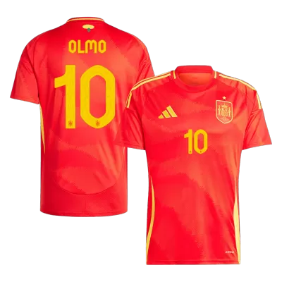 OLMO #10 Spain Home Soccer Jersey Euro 2024 - Soccerdeal