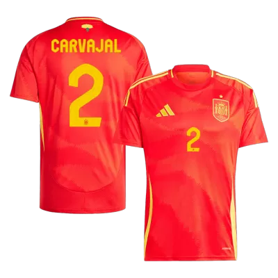 CARVAJAL #2 Spain Home Soccer Jersey Euro 2024 - Soccerdeal