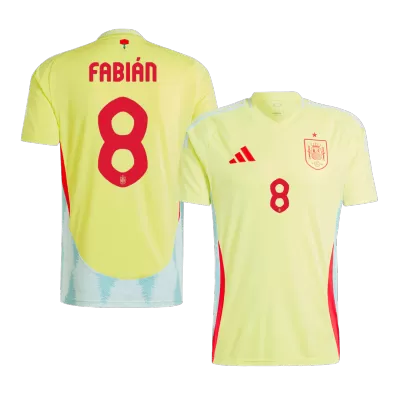 FABIÁN #8 Spain Away Soccer Jersey Euro 2024 - Soccerdeal