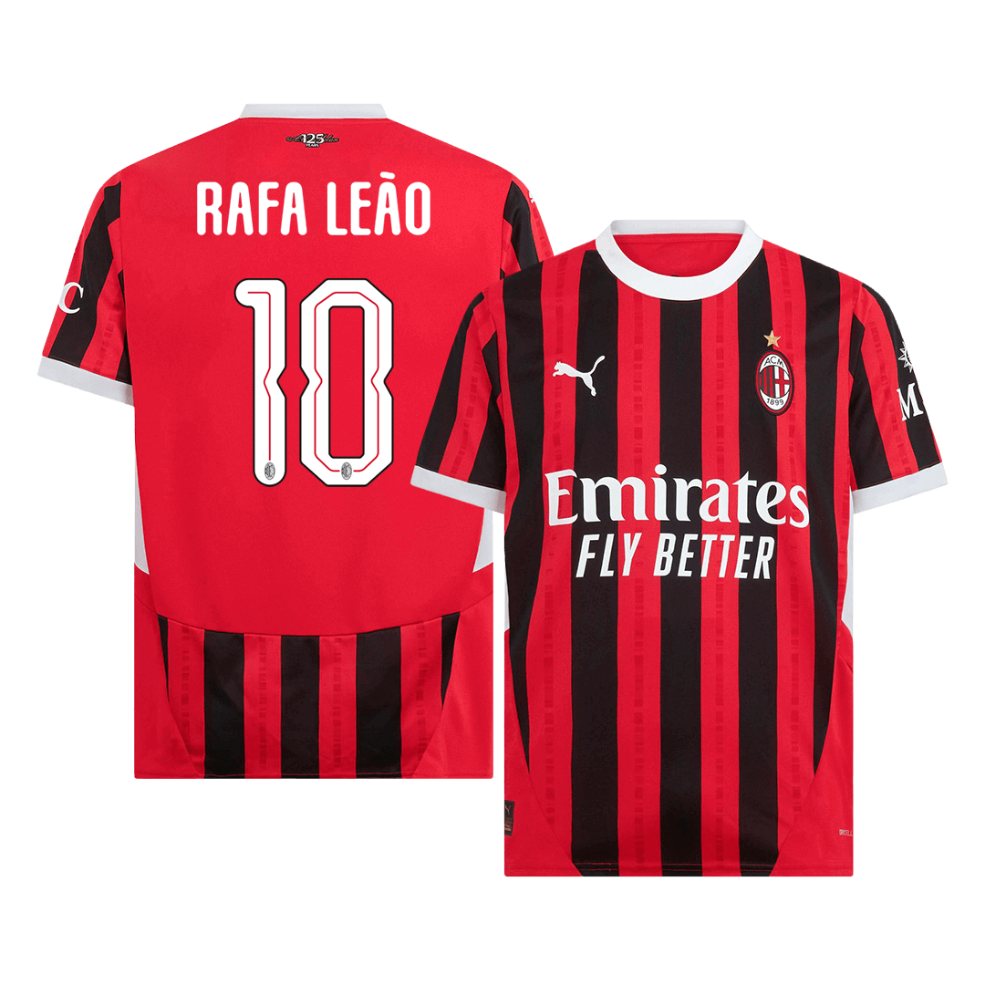 RAFA LEÃO #10 AC Milan Home Soccer Jersey - UCL - Soccerdeal