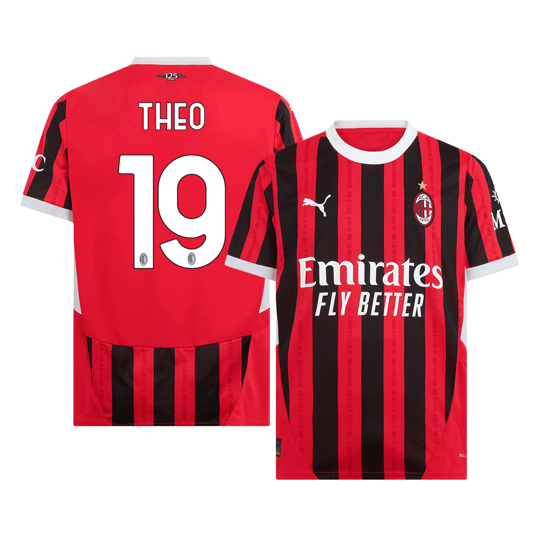 THEO #19 AC Milan Home Soccer Jersey - Soccerdeal