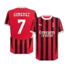 Authentic GIMENEZ #7 AC Milan Home Soccer Jersey 2024/25 - Soccerdeal